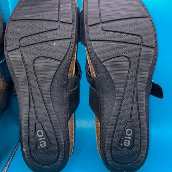 EARTH ORIGINS WOMEN BOSK BAYLEN BLACK LEATHER SLIDE SANDAL FLIP FLOP SIZE 8M - Picture 6 of 7